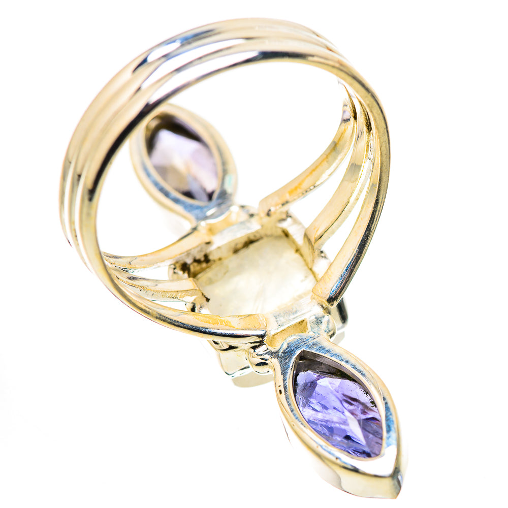 Rainbow Moonstone, Tanzanite Ring Size 8.25 (925 Sterling Silver) RING134687
