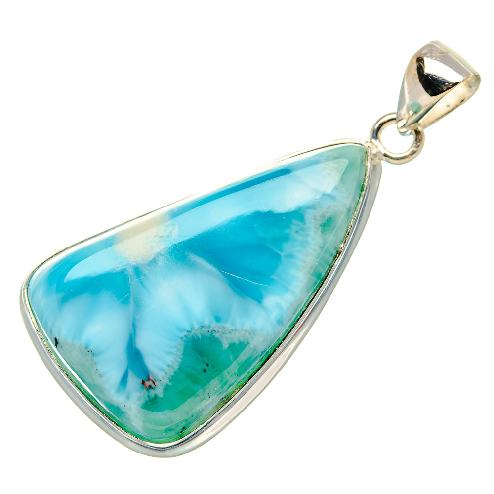 Larimar Pendant 1 3/4"  (925 Sterling Silver) PD37176