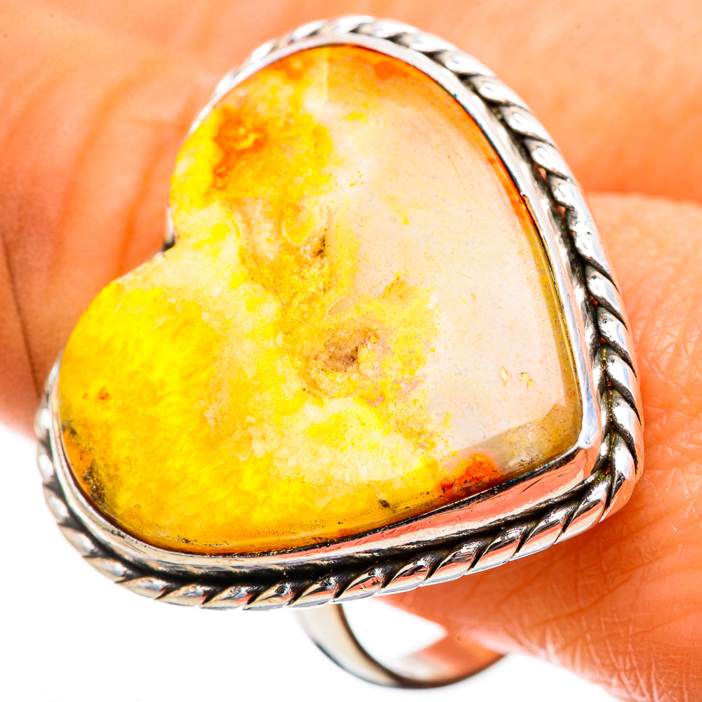 Anasilvercos Large Mookaite Ring Size 10.75 (925 Sterling Silver)