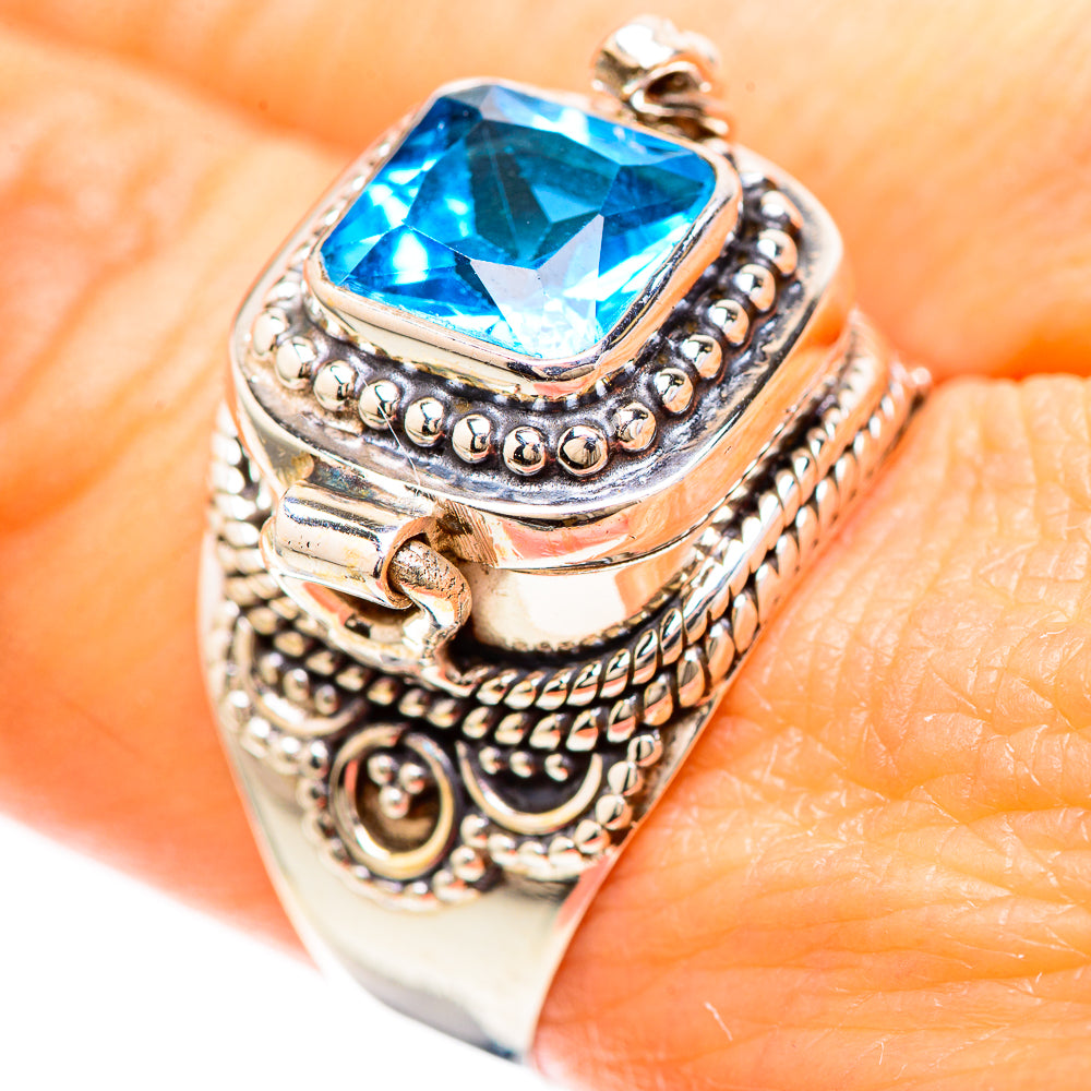 Poison Blue Topaz Ring Size 8.75 (925 Sterling Silver) RING137061