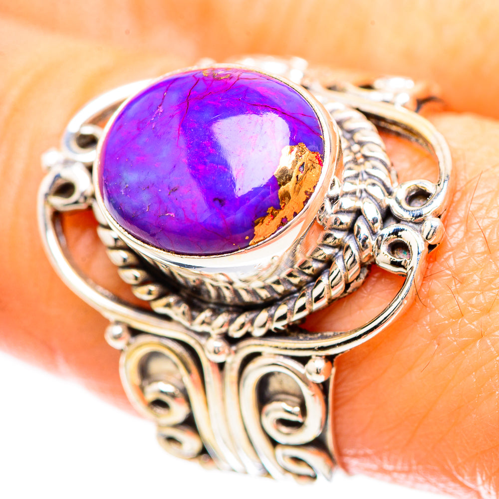Purple Copper Composite Turquoise Ring Size 8.5 (925 Sterling Silver) RING136473