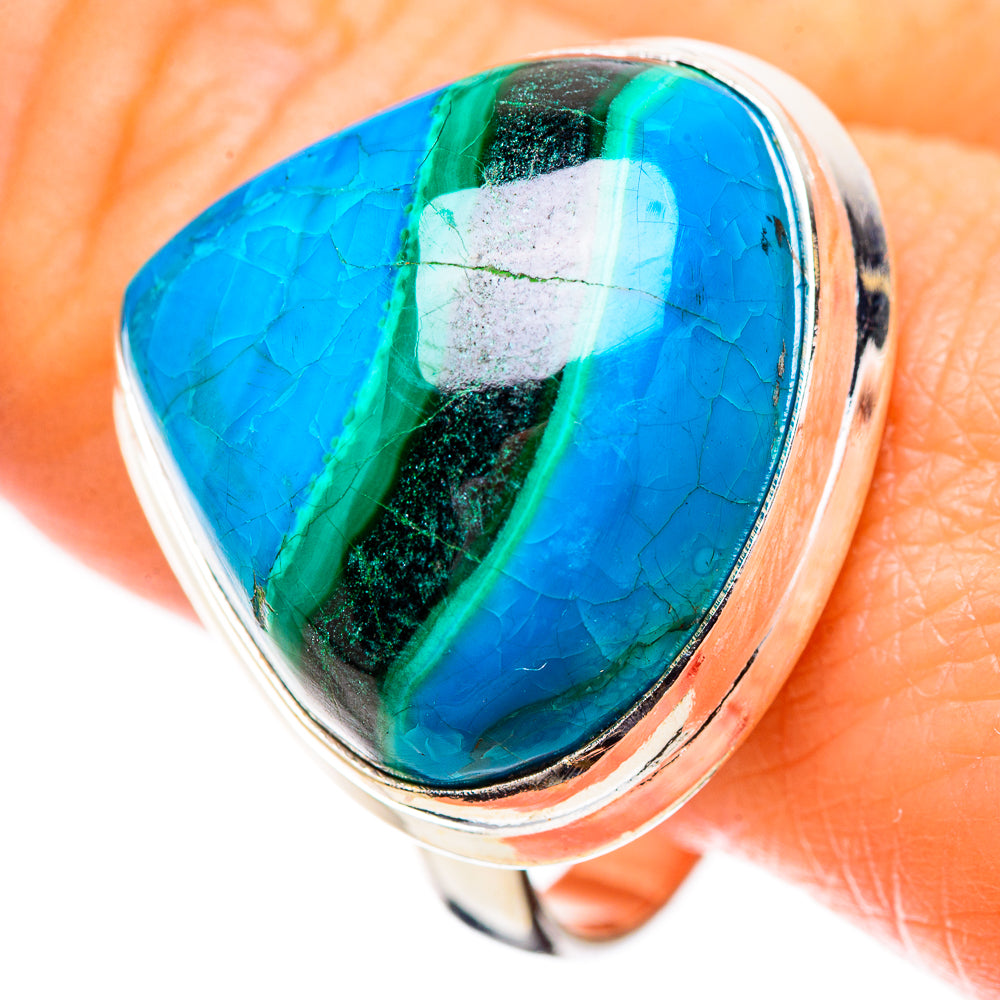 Large Malachite In Chrysocolla Ring Size 11.5 (925 Sterling Silver) RING135368