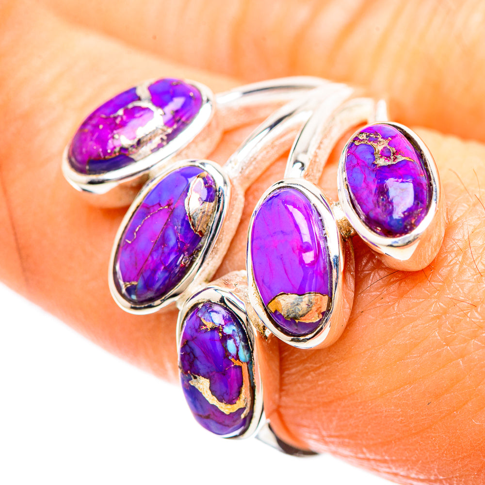 Purple Copper Composite Turquoise Ring Size 8.25 (925 Sterling Silver) RING136396