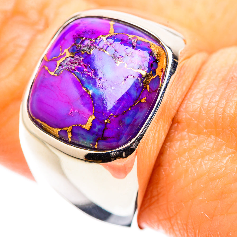 Anasilvercos Purple Copper Composite Turquoise Ring Size 9 (925 Sterling Silver)