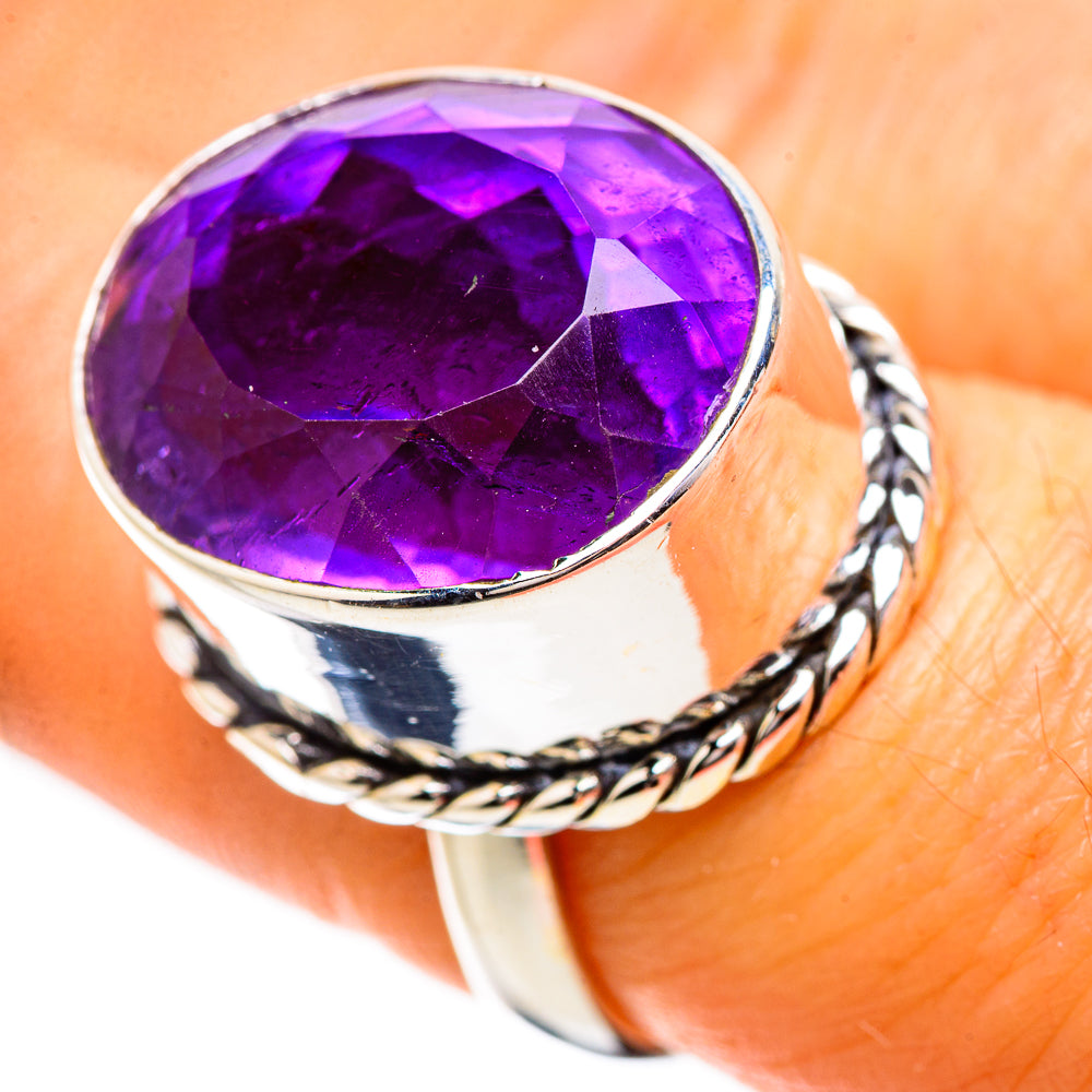 Faceted Amethyst Ring Size 7 (925 Sterling Silver) RING135225