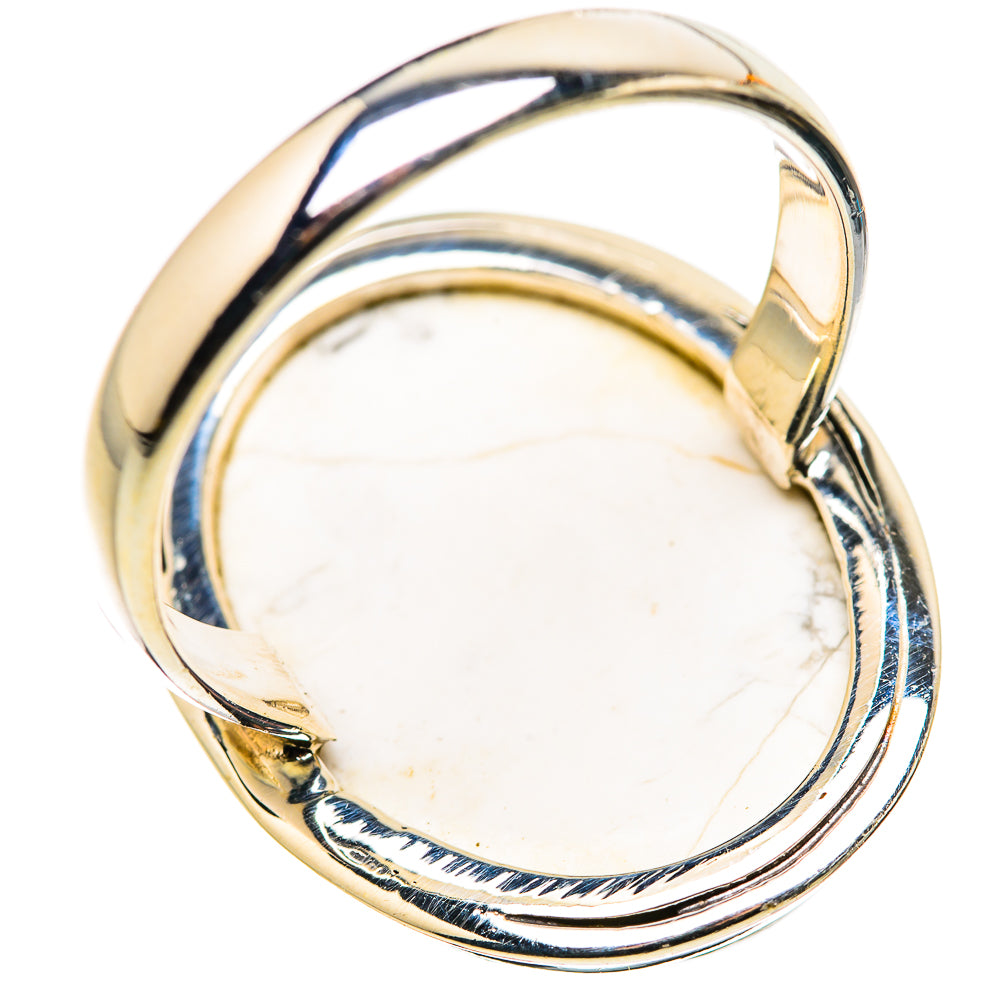 Large Howlite Ring Size 11.5 (925 Sterling Silver) RING134692