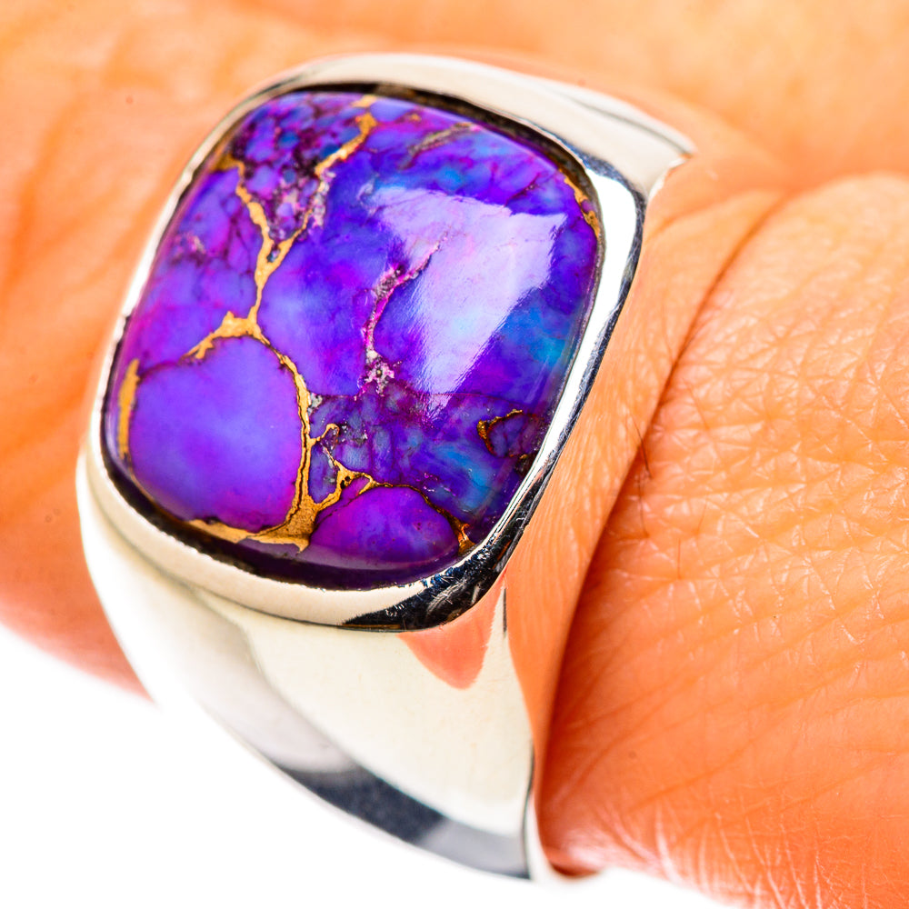 Anasilvercos Purple Copper Composite Turquoise Ring Size 9.25 (925 Sterling Silver)