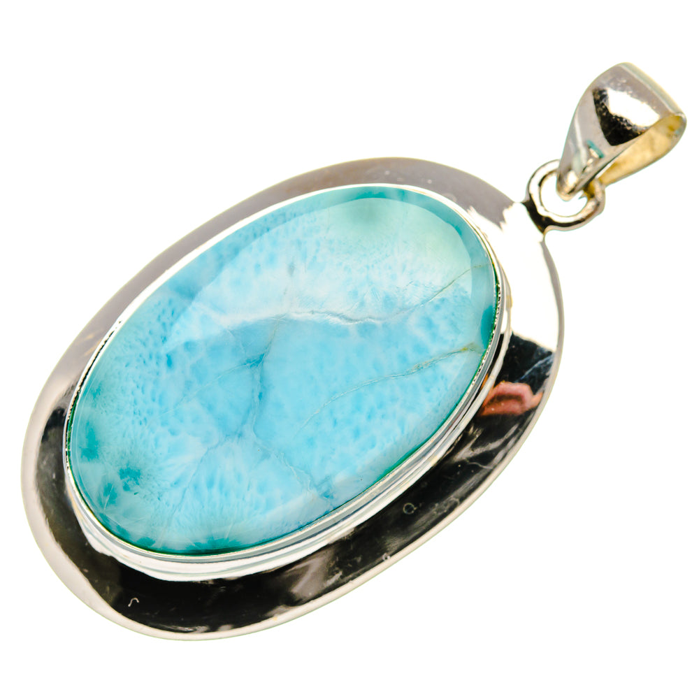 Larimar Pendant 1 7/8" (925 Sterling Silver) PD37571