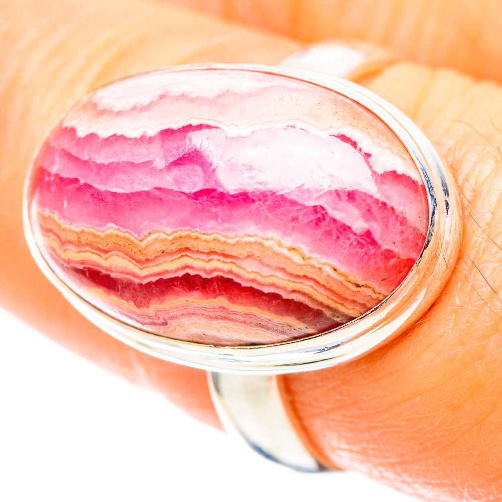 Rhodochrosite 925 Sterling Silver Ring Size 7.5 (925 Sterling Silver) RING137422
