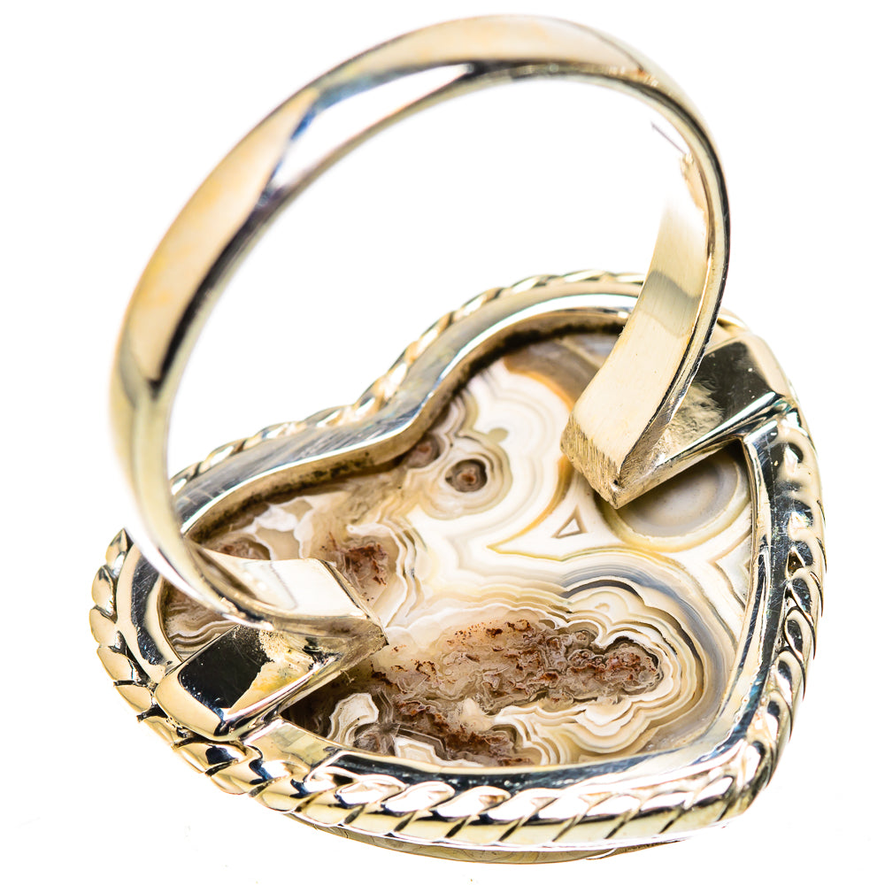 Large Laguna Lace Agate Ring Size 10.75 (925 Sterling Silver) RING135384