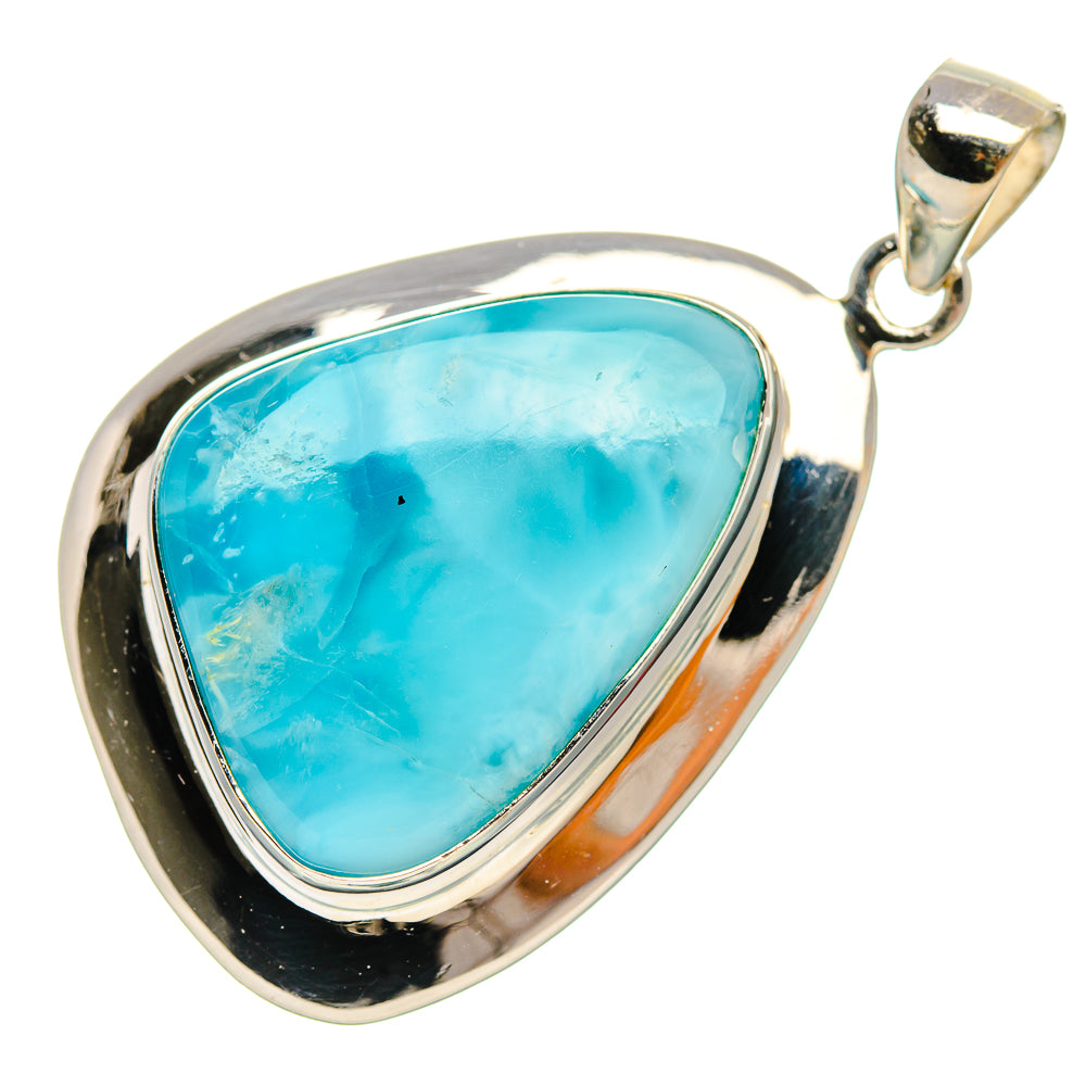 Larimar Pendant 1 3/4" (925 Sterling Silver) PD37359
