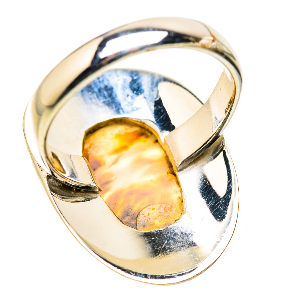 Anasilvercos Scenic Dendritic Agate Ring Size 8 (925 Sterling Silver)
