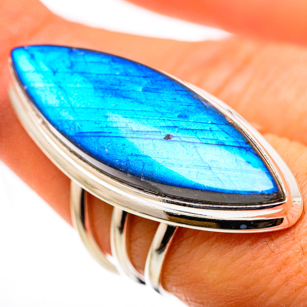 Large Labradorite Ring Size 7 (925 Sterling Silver) RING134710