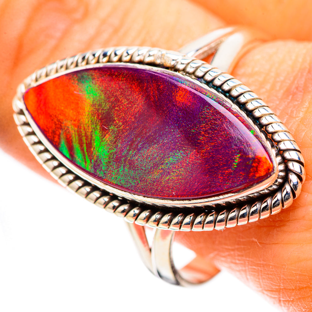 Anasilvercos Aura Opal Ring Size 11.5 (925 Sterling Silver)