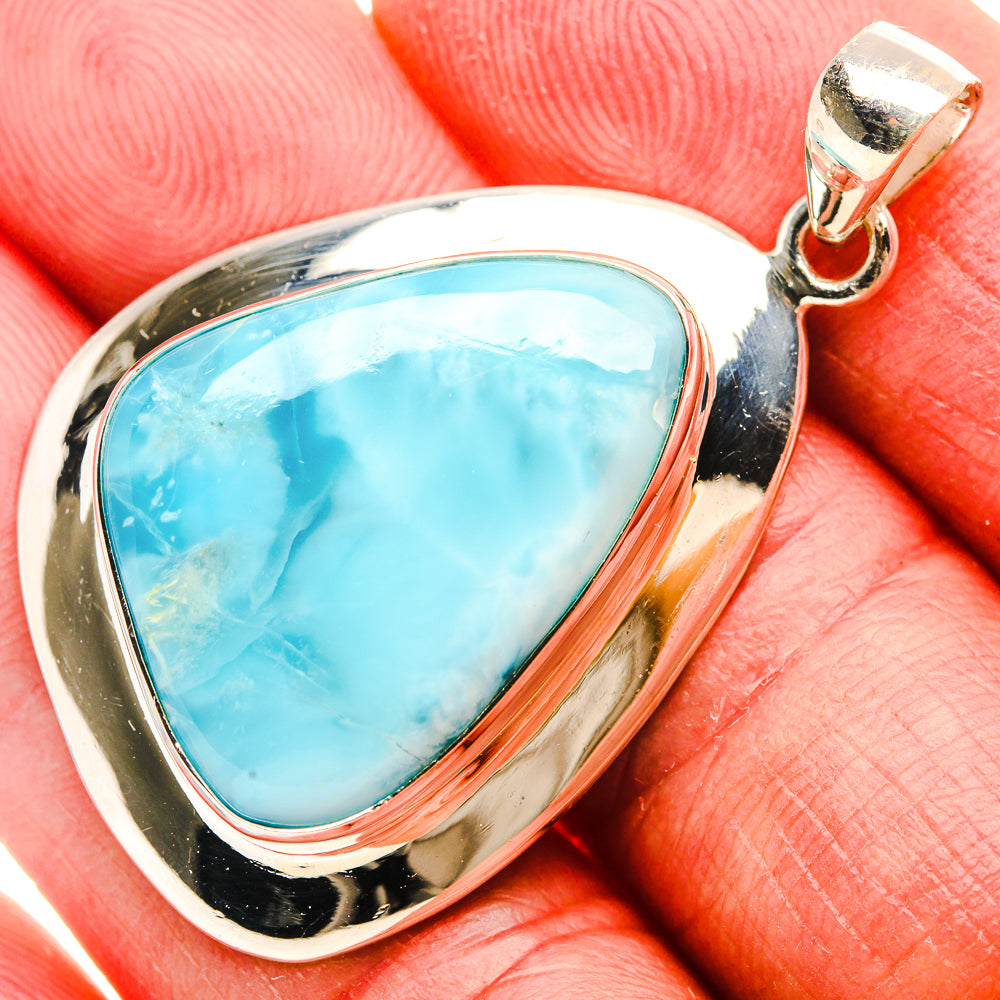 Larimar Pendant 1 3/4" (925 Sterling Silver) PD37359