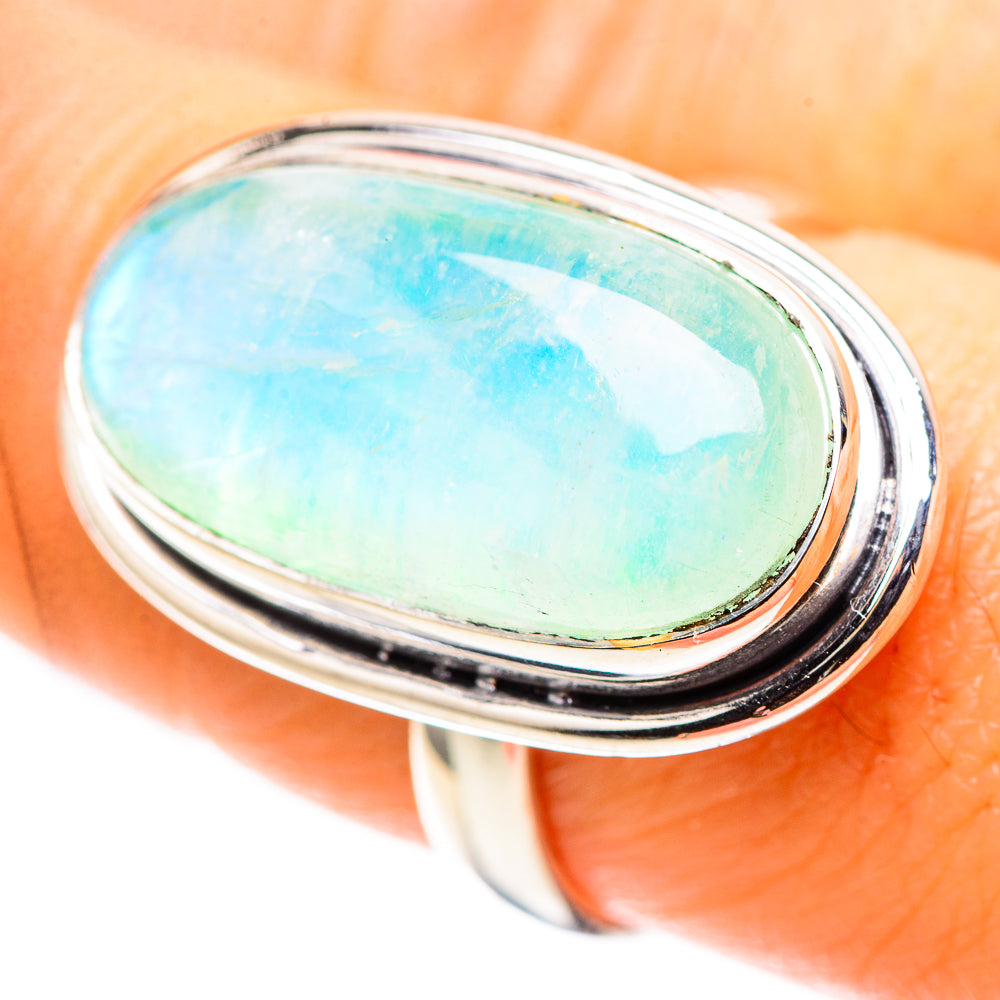 Green Moonstone Ring Size 8.25 (925 Sterling Silver) RING136804