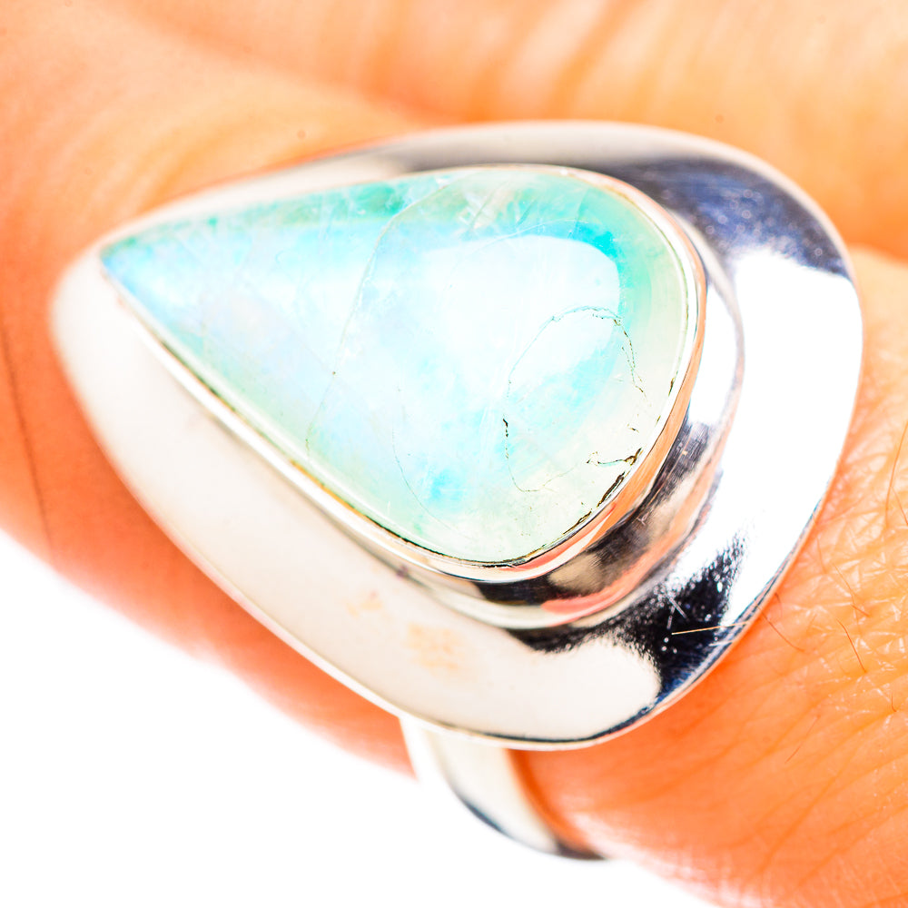 Green Moonstone Ring Size 7.75 (925 Sterling Silver) RING136445