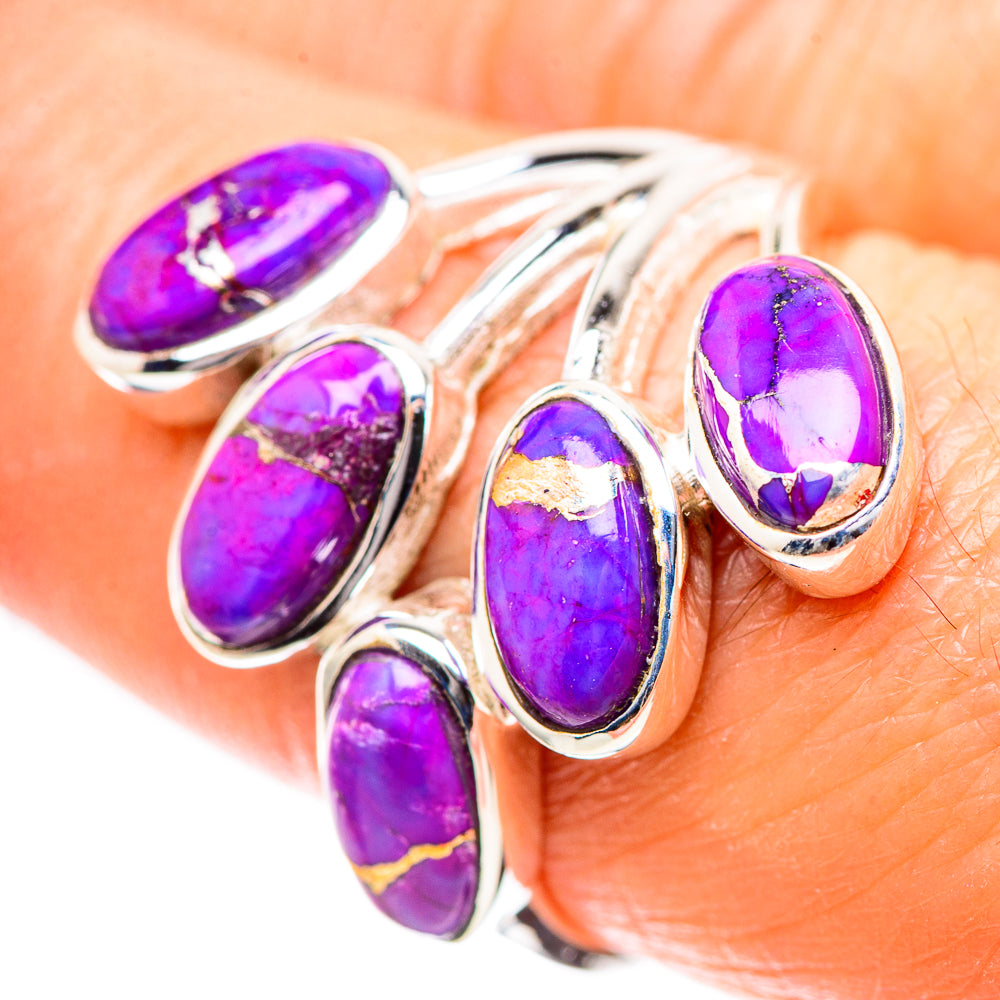 Purple Copper Composite Turquoise Ring Size 8.25 (925 Sterling Silver) RING136740