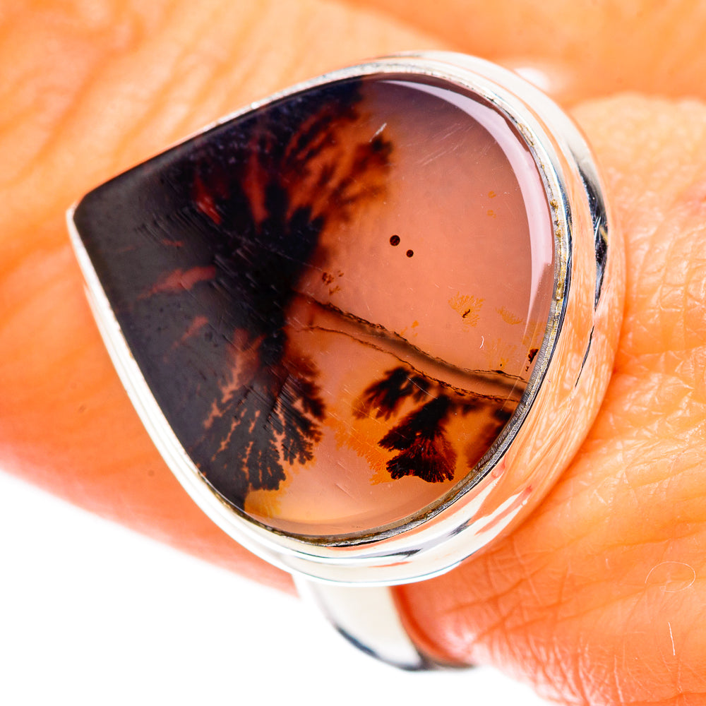 Scenic Dendritic Agate Ring Size 9 (925 Sterling Silver) RING135698