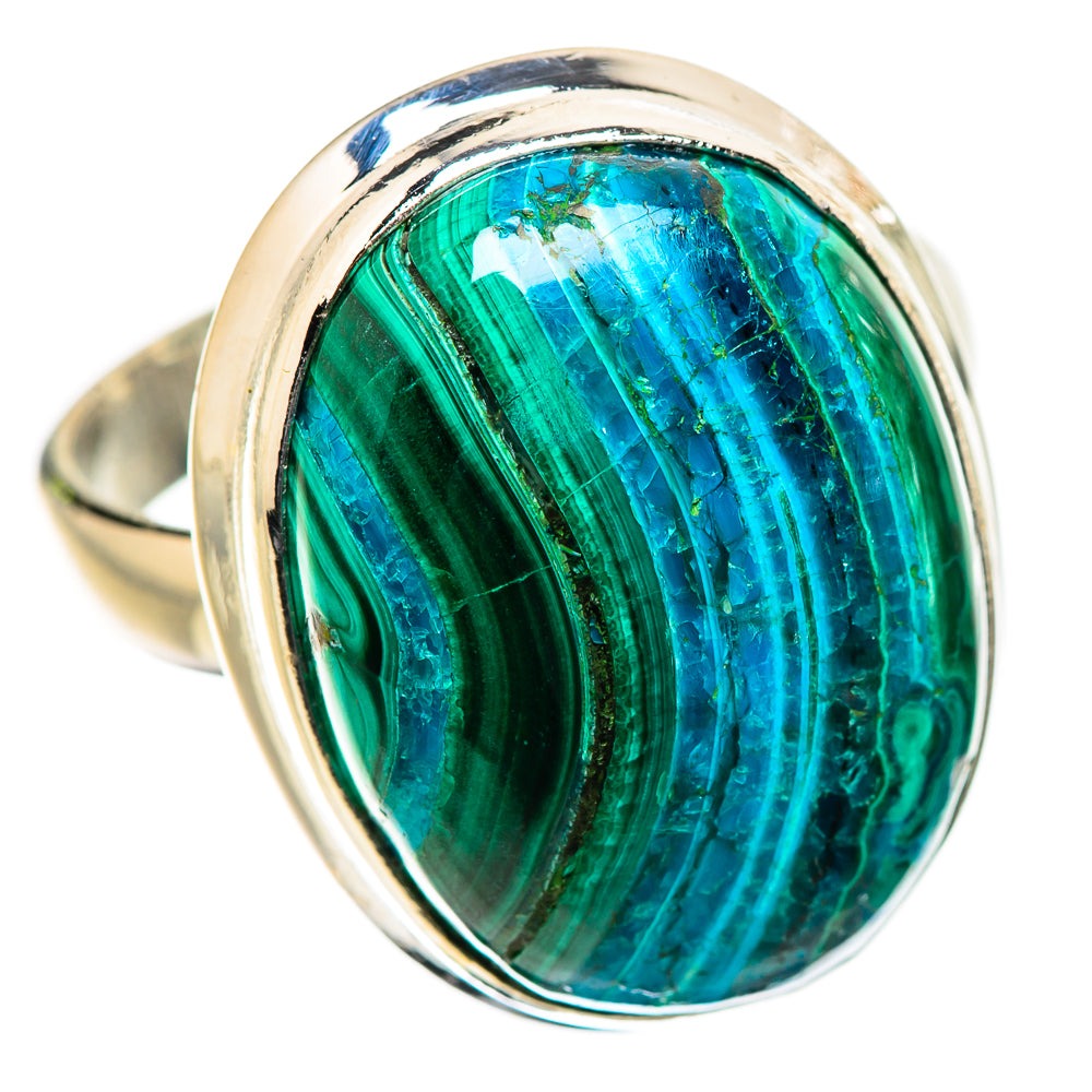 Malachite In Chrysocolla Ring Size 9 (925 Sterling Silver) RING135517