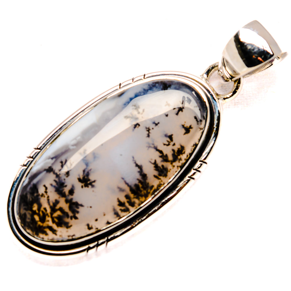 Dendritic Opal Pendant 1 3/4" (925 Sterling Silver) PD36757