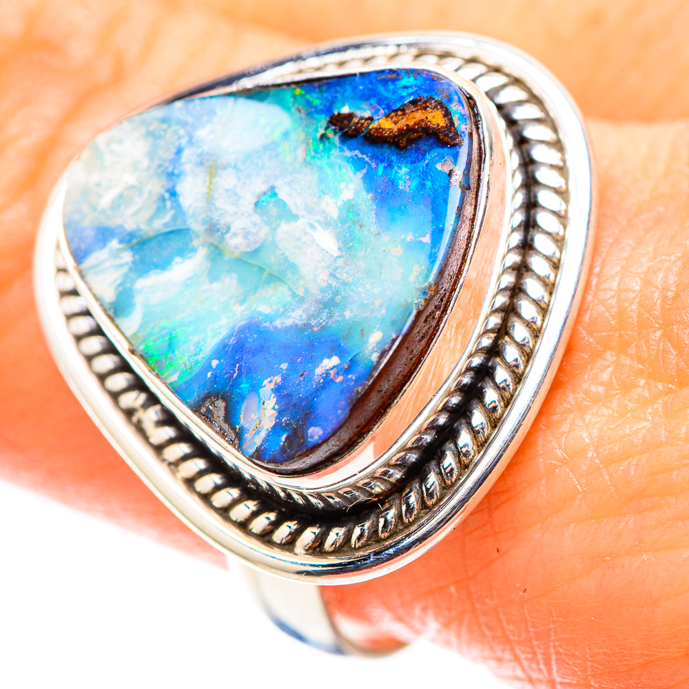 Boulder Opal 925 Sterling Silver Ring Size 9.5 (925 Sterling Silver) RING137479