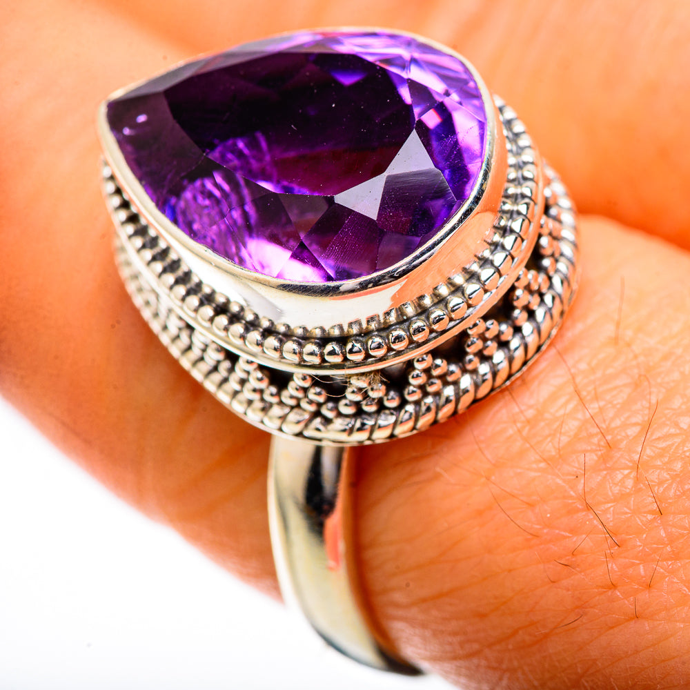 Faceted Amethyst Ring Size 8.25 (925 Sterling Silver) RING135830