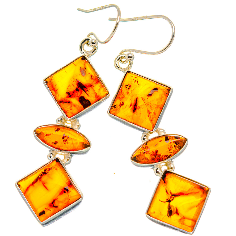 Baltic Amber Earrings 2" (925 Sterling Silver) EARR431788