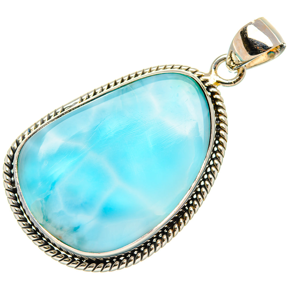 Larimar Pendant 1 3/4" (925 Sterling Silver) PD37500