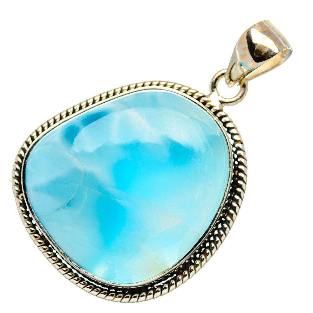 Larimar Pendant 1 1/2"  (925 Sterling Silver) PD37202