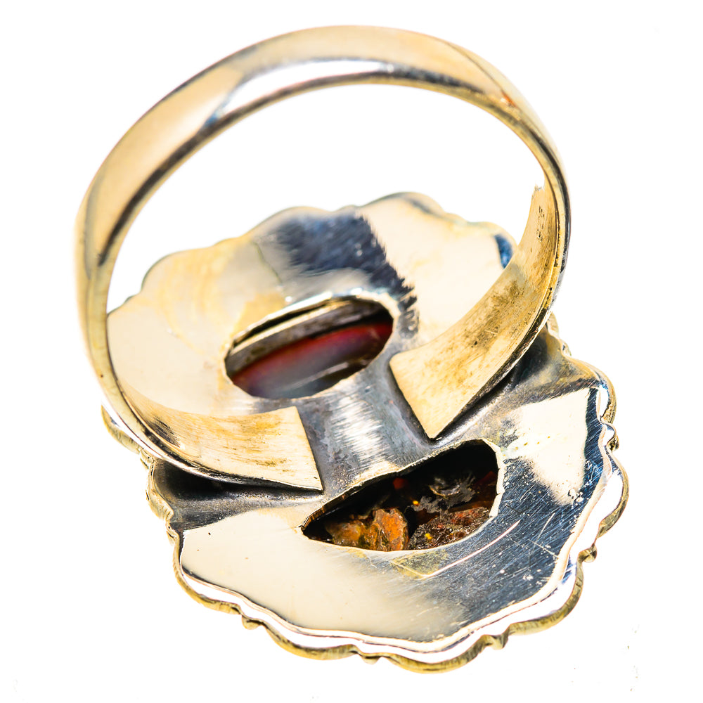 Anasilvercos Large Mexican Fire Agate Ring Size 8.75 (925 Sterling Silver)