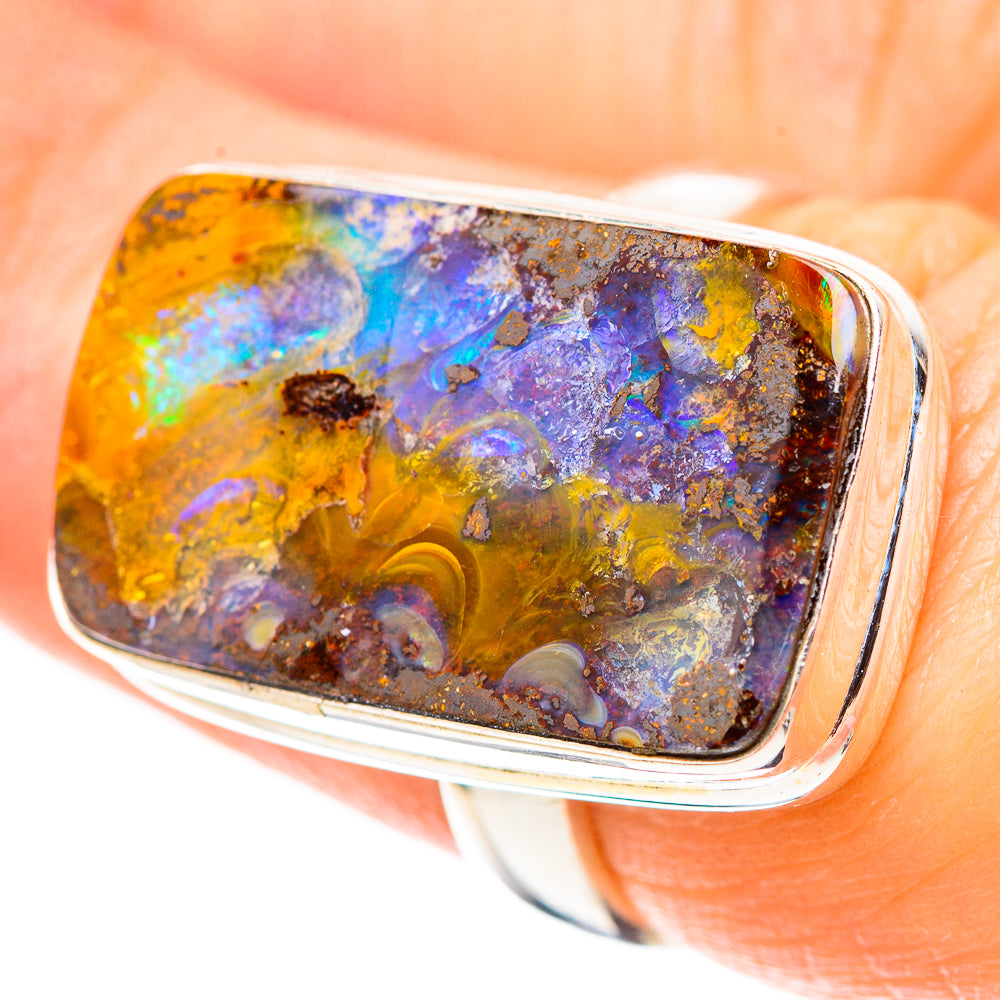 Australian Boulder Opal Ring Size 6.5 (925 Sterling Silver) RING136829