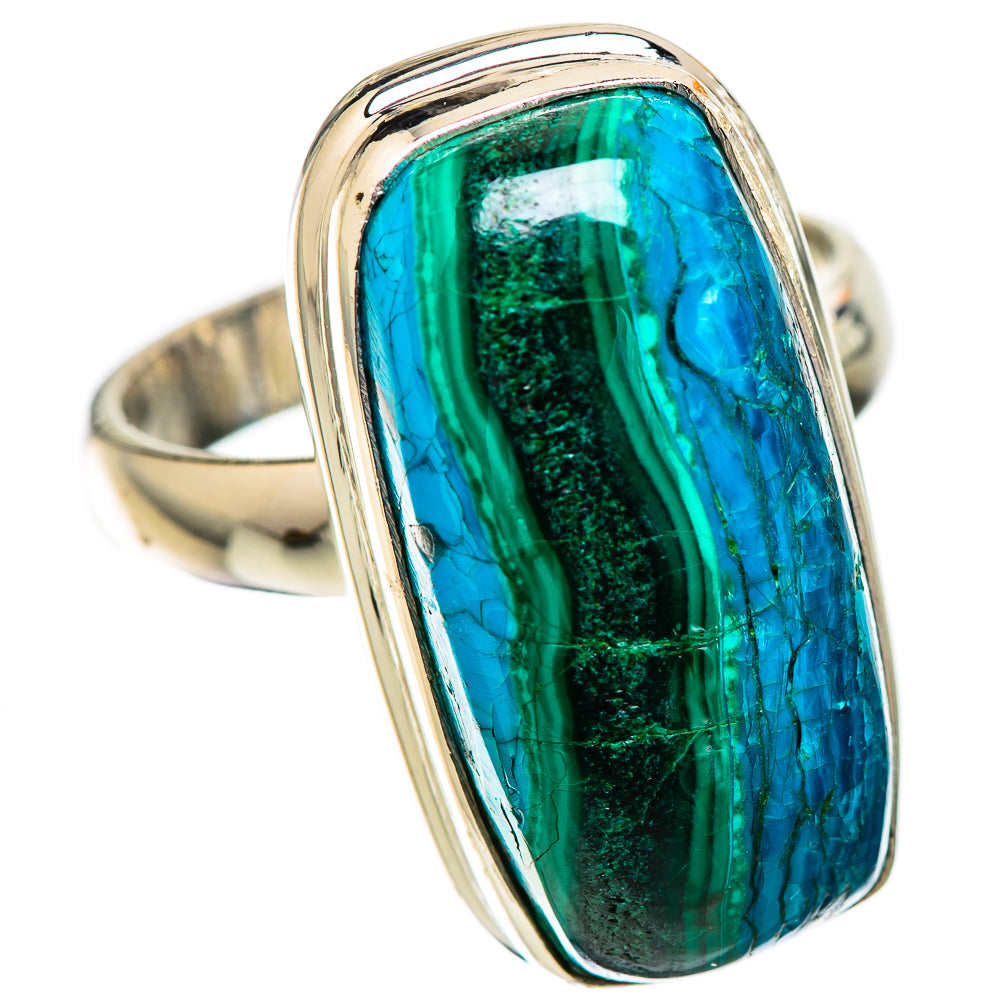 Malachite In Chrysocolla Ring Size 8.5 (925 Sterling Silver) RING135833