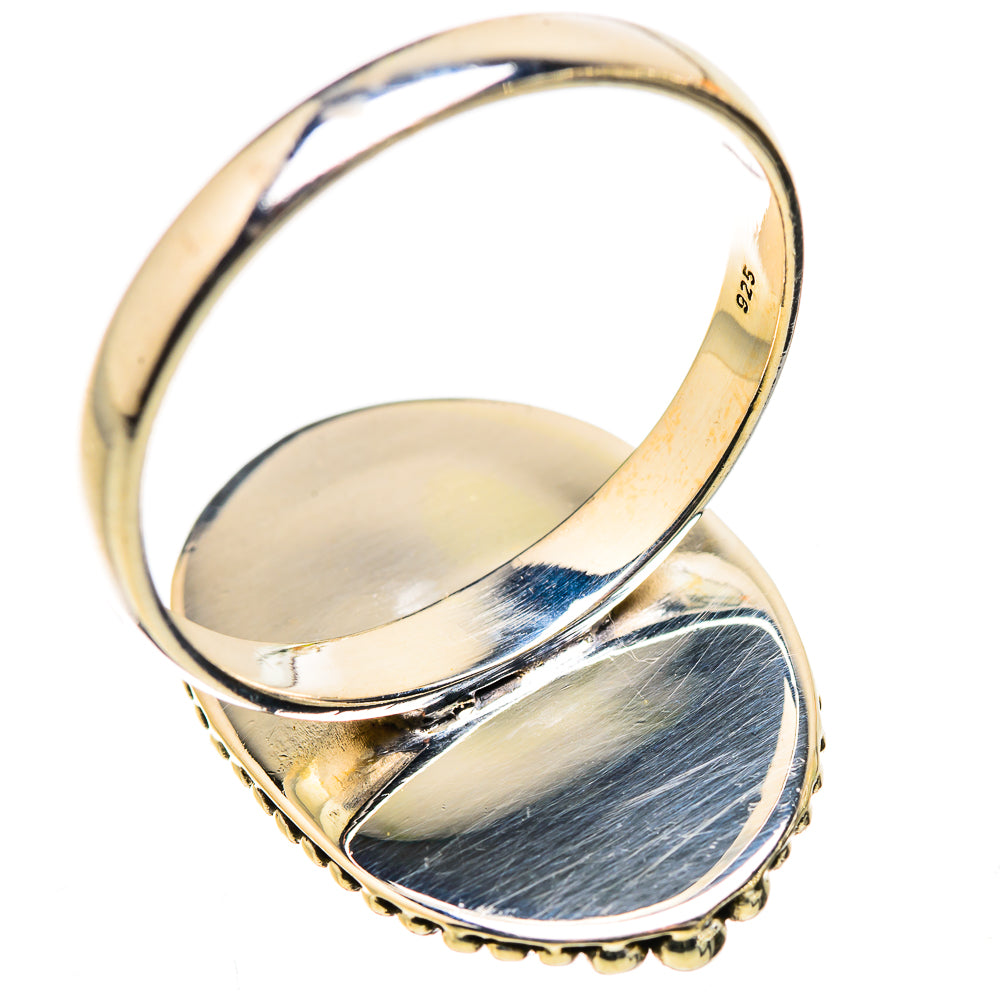 Large Rainbow Moonstone Ring Size 13.25 (925 Sterling Silver) RING135581