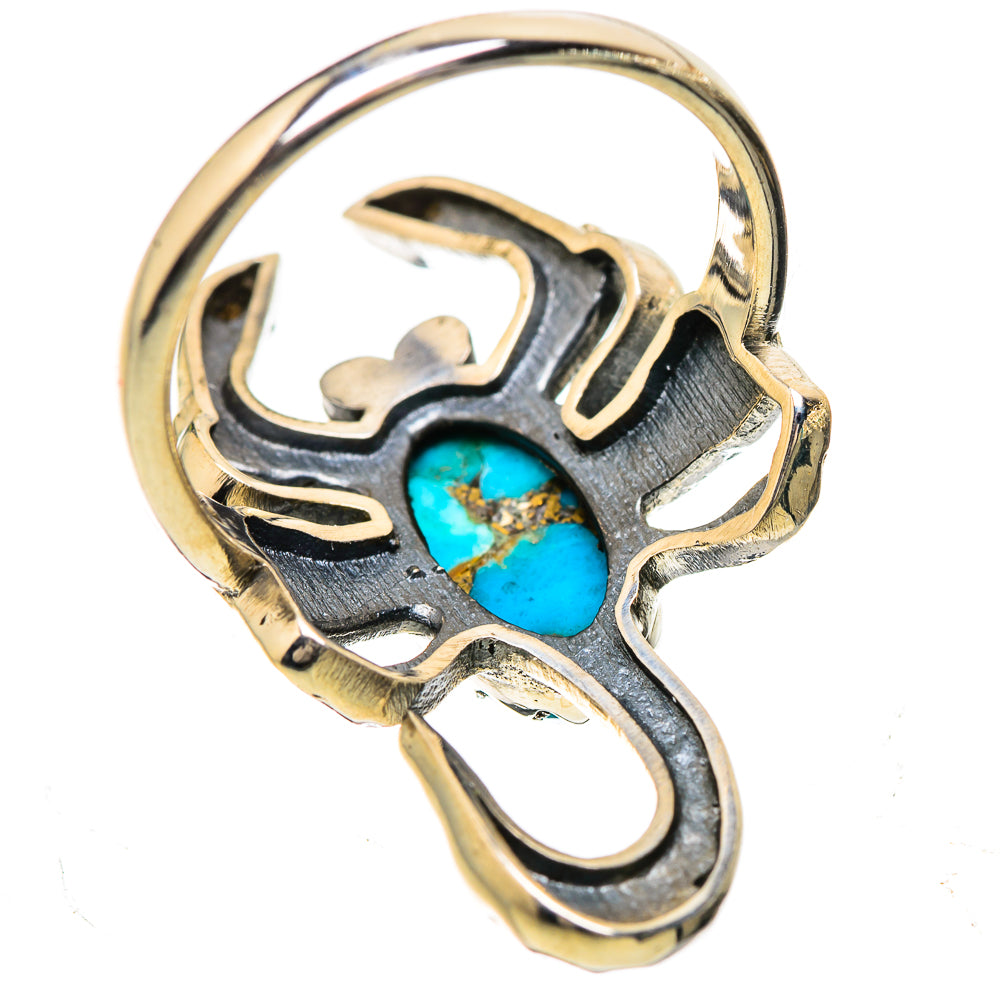 Blue Copper Composite Turquoise Ring Size 8 (925 Sterling Silver) RING135236