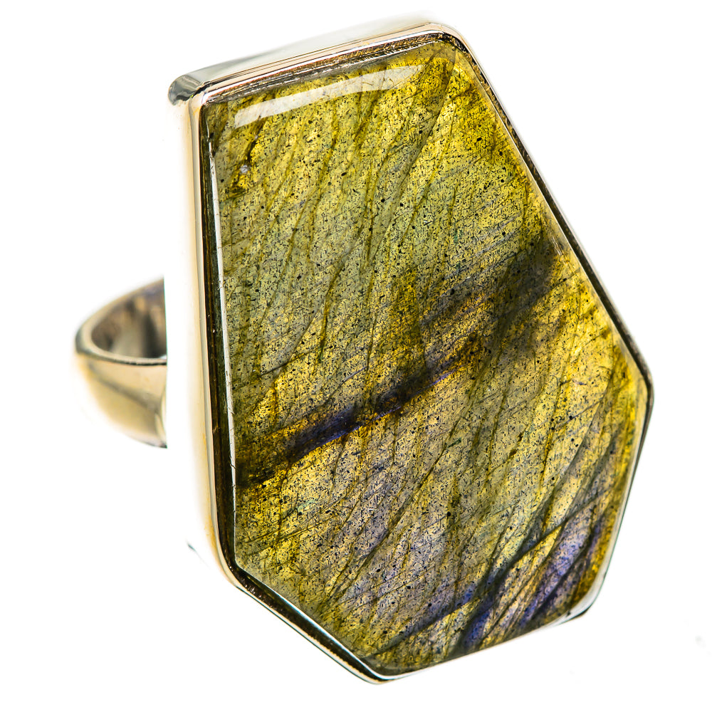 Anasilvercos Large Labradorite Ring Size 8 (925 Sterling Silver)