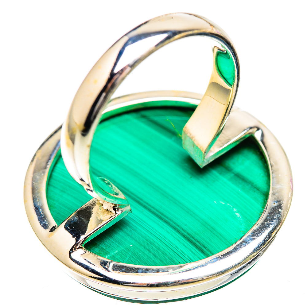 Huge Malachite Ring Size 8.25 (925 Sterling Silver) RING135903
