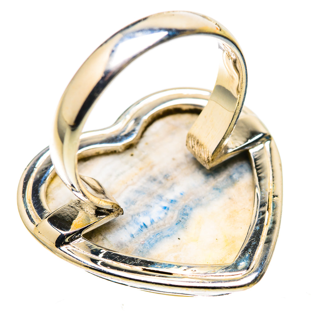 Large Blue Scheelite Ring Size 7.5 (925 Sterling Silver) RING136103