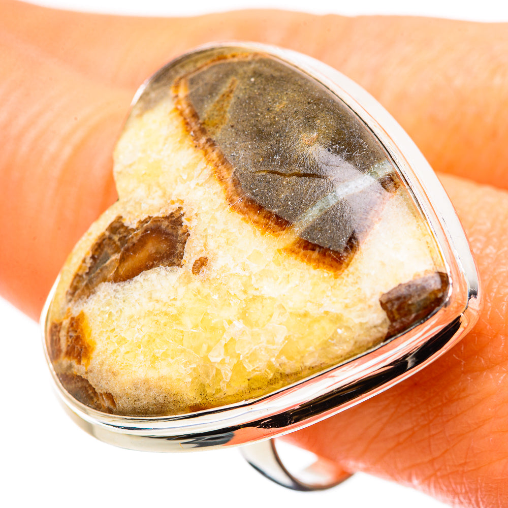Large Septarian Nodule Ring Size 10.75 (925 Sterling Silver) RING135699