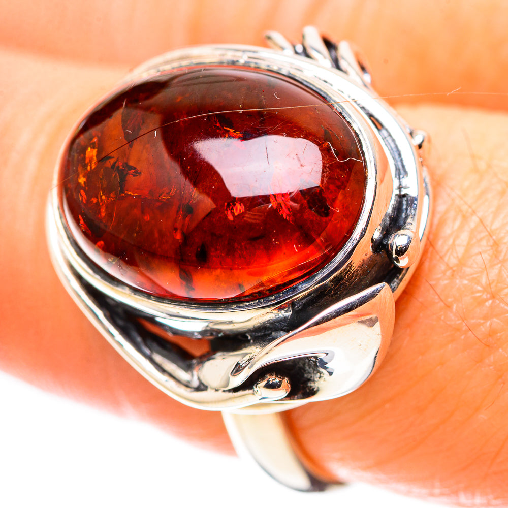 Baltic Amber Ring Size 8 (925 Sterling Silver) RING136839