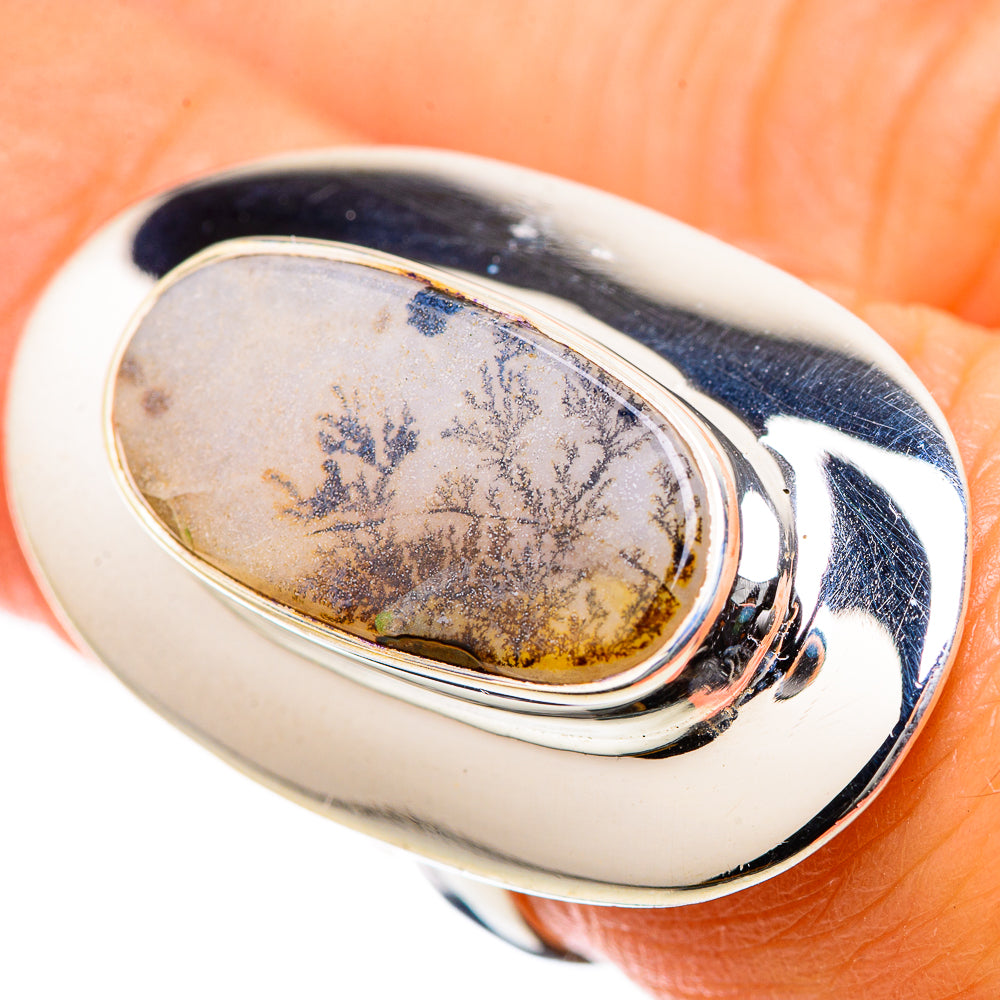 Scenic Dendritic Agate Ring Size 6.5 (925 Sterling Silver) RING135458