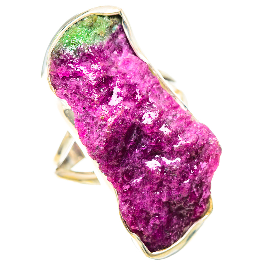 Large Rough Ruby Zoisite 925 Sterling Silver Ring Size 8 (925 Sterling Silver) RING137571