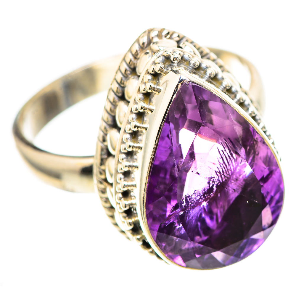 Faceted Amethyst Ring Size 9.25 (925 Sterling Silver) RING137014