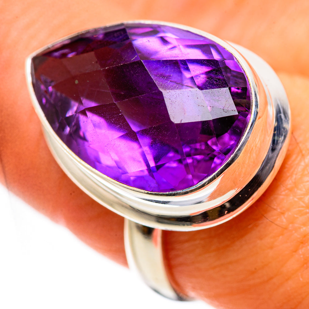 Faceted Amethyst Ring Size 8 (925 Sterling Silver) RING134648