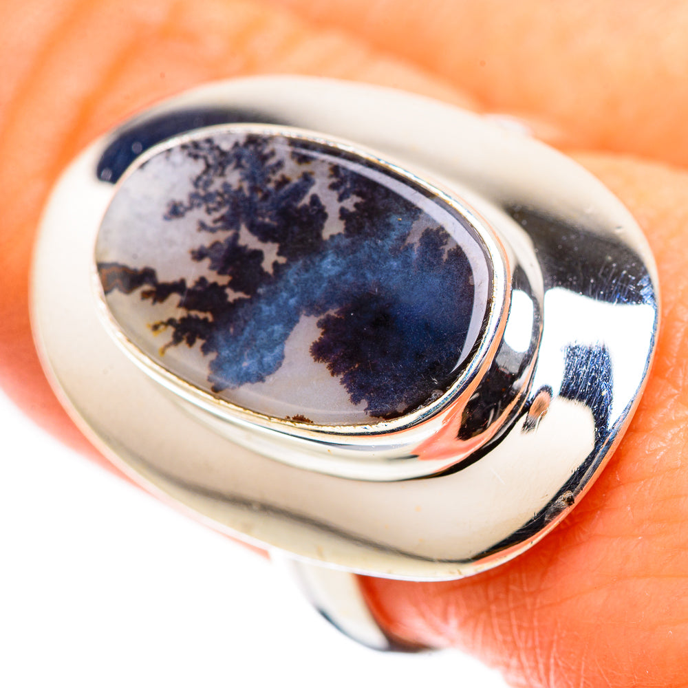 Scenic Dendritic Agate Ring Size 9 (925 Sterling Silver) RING135507