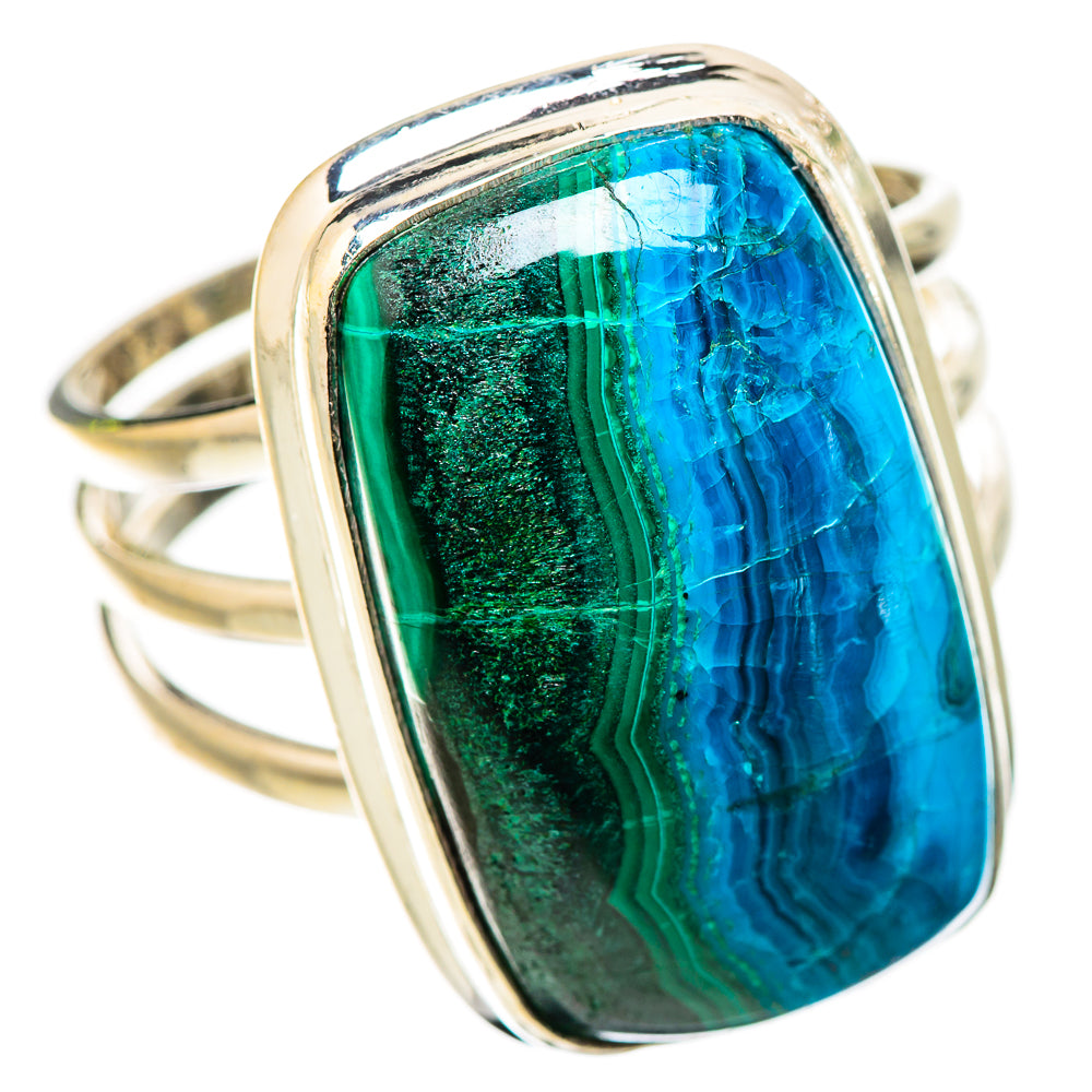 Large Malachite In Chrysocolla 925 Sterling Silver Ring Size 12 Ana Co R135371