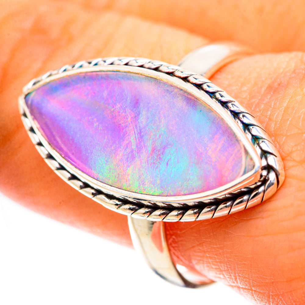 Anasilvercos Aura Opal Ring Size 10 (925 Sterling Silver)