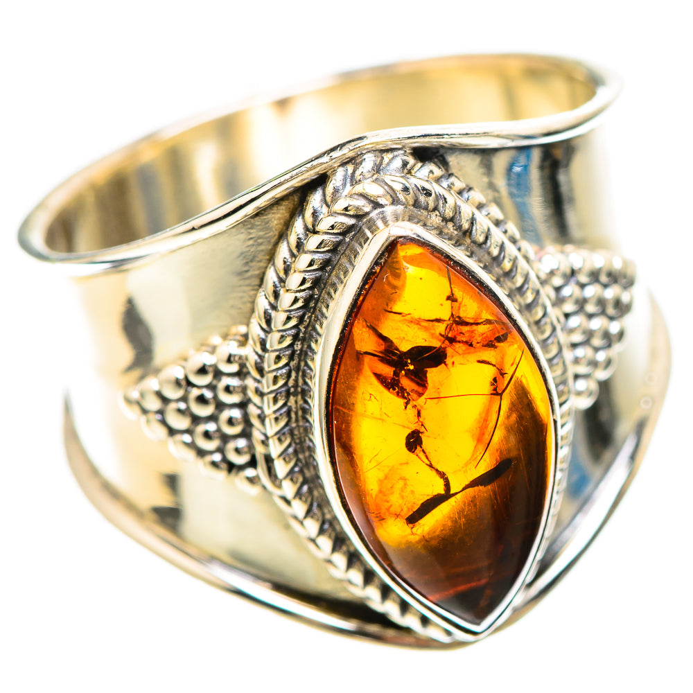 Baltic Amber Ring Size 8 (925 Sterling Silver) RING136419