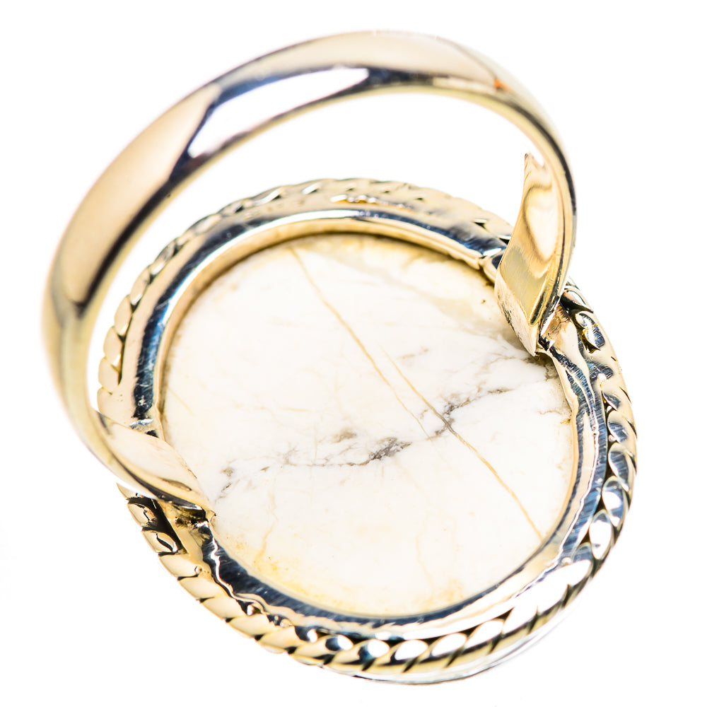 Large Howlite Ring Size 10.75 (925 Sterling Silver) RING134745