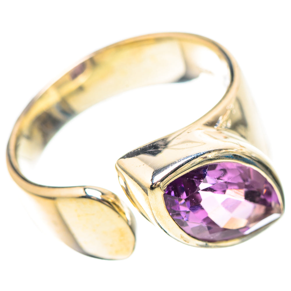 Faceted Amethyst Ring Size 7 Adjustable (925 Sterling Silver) RING137041